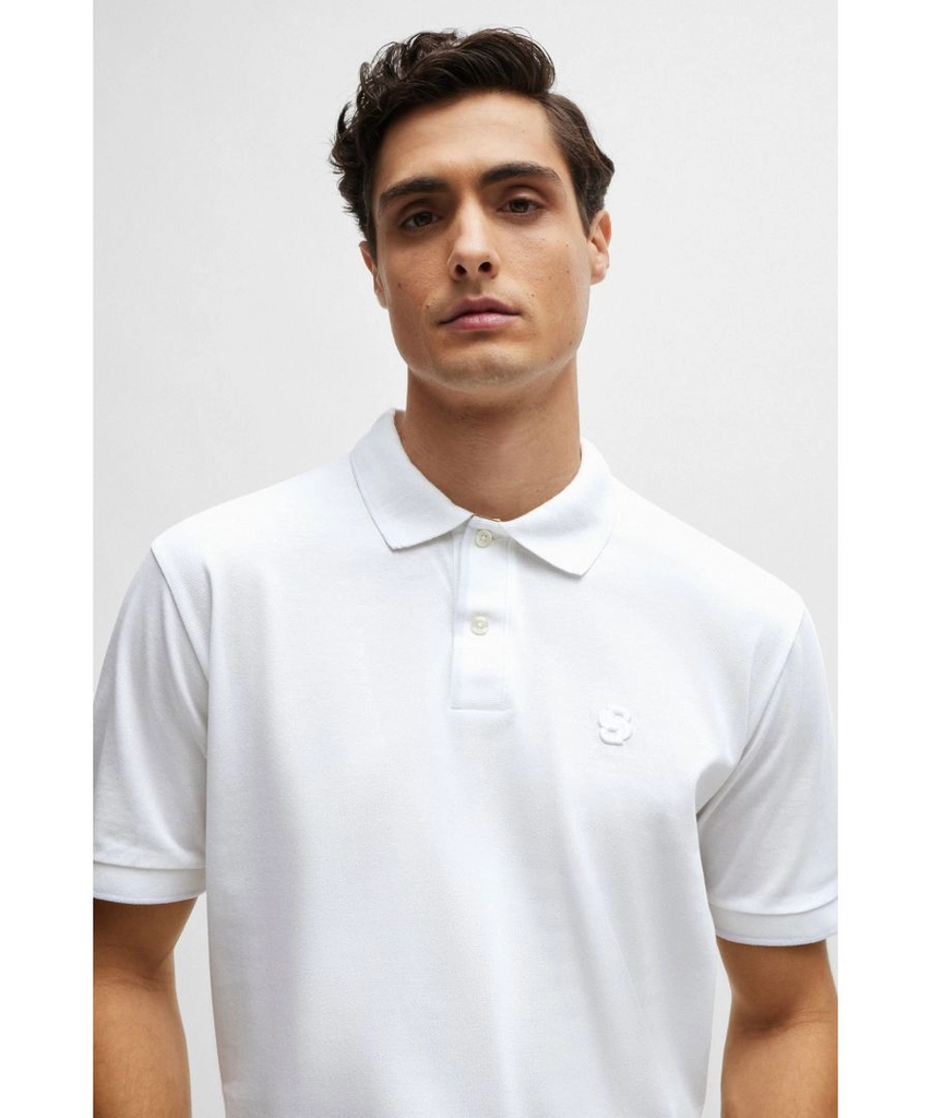 Hugo Boss Mens Parlay 210 Polo Shirt White - Size 2XL